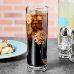 GET Enterprises GET H-14-1-SAN-ST Cheers 14 Oz. Sunset SAN Plastic Tom Collins Glass - 24/Case