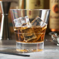 Thunder Group PLTHRG212C 12 Oz. Plastic Starburst Rocks / Old Fashioned Glass