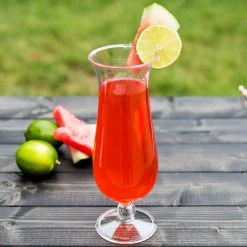 GET Enterprises GET HUR-20-CL Cheers 20 Oz. Customizable Plastic Hurricane Glass - 24/Case