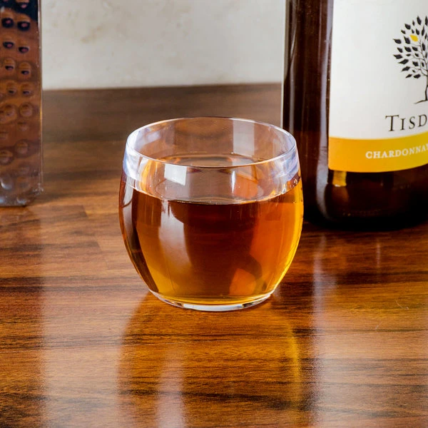 GET Enterprises GET SW-1460-CL 8 Oz. Customizable SAN Plastic Stemless Wine Glass - 24/Case 1 GET Enterprises GET SW-1460-CL 8 Oz. Customizable SAN Plastic Stemless Wine Glass - 24/Case