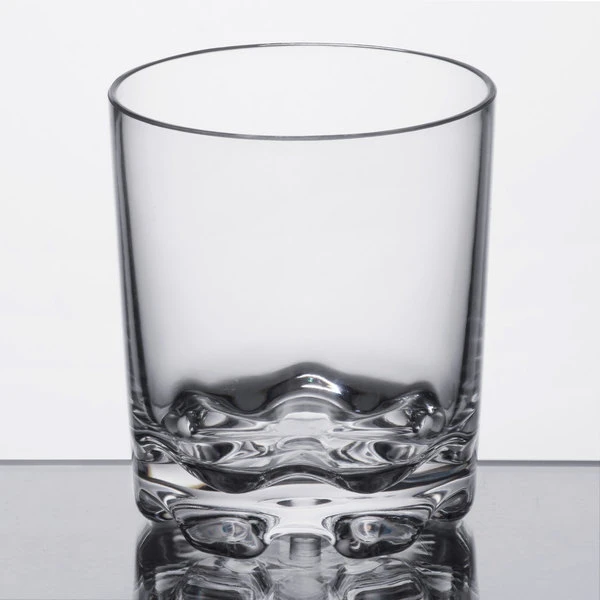 Thunder Group PLTHRG012C 12 Oz. Plastic Heavy Base Classic Rocks / Old Fashioned Glass 3 Thunder Group PLTHRG012C 12 Oz. Plastic Heavy Base Classic Rocks / Old Fashioned Glass - Image 3