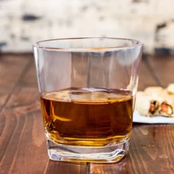 GET Enterprises GET SW-1470-CL Cubed 9 Oz. SAN Plastic Rocks / Old Fashioned Glass - 24/Case