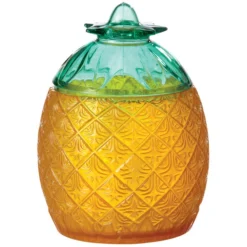 GET Enterprises GET SW-1410 Cheers 20 Oz. SAN Plastic Pineapple Glass With Lid - 24/Case