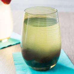 Stolzle S3527612T Twister 16.5 Oz. Olive Stemless Wine Glass / Tumbler - 24/Case
