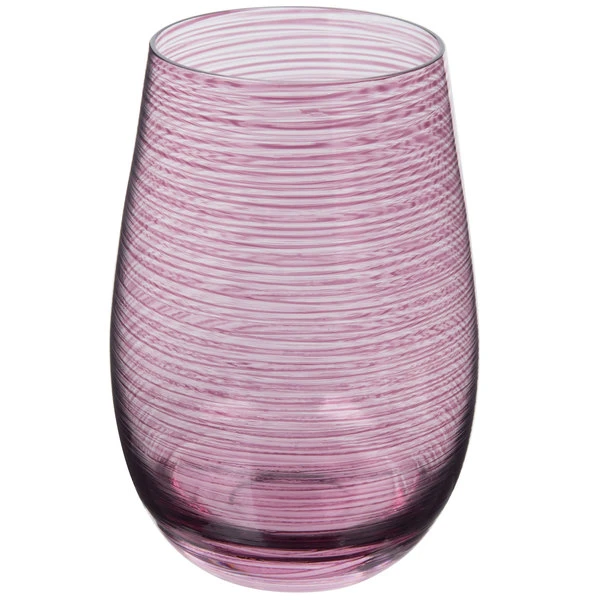 Stolzle S3527712T Twister 16.5 Oz. Lilac Stemless Wine Glass / Tumbler - 6/Pack 2 Stolzle S3527712T Twister 16.5 Oz. Lilac Stemless Wine Glass / Tumbler - 6/Pack - Image 2