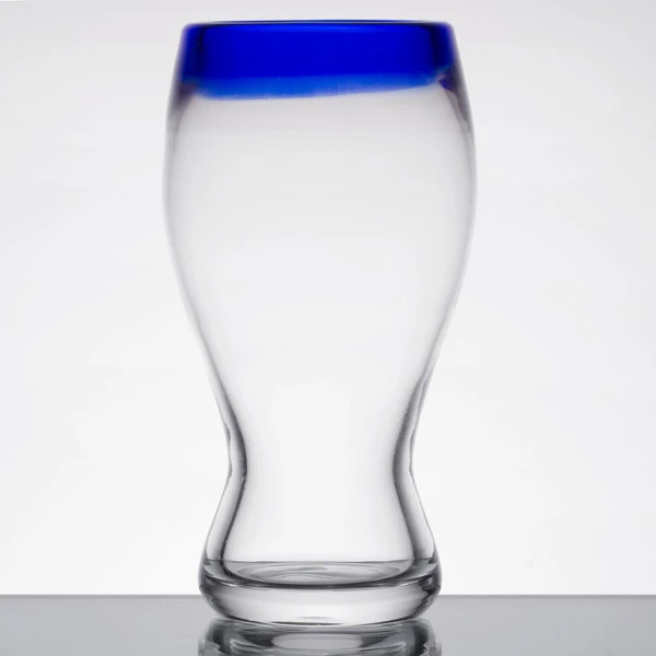 Libbey 92316 Aruba 16 Oz. Customizable Pilsner Glass With Cobalt Blue Rim - 12/Case 2 Libbey 92316 Aruba 16 Oz. Customizable Pilsner Glass With Cobalt Blue Rim - 12/Case - Image 2