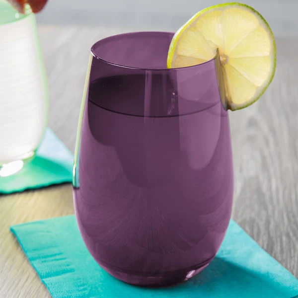 Stolzle S3528112E Elements 16.5 Oz. Purple Stemless Wine Glass / Tumbler - 24/Case 1 Stolzle S3528112E Elements 16.5 Oz. Purple Stemless Wine Glass / Tumbler - 24/Case