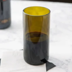 Libbey 97282 16 Oz. Customizable Dark Olive Repurposed Wine Bottle Tumbler - 12/Case -Vidivi shop 1473338