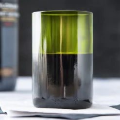 Libbey 97287 12 Oz. Customizable Green Repurposed Wine Bottle Tumbler - 12/Case