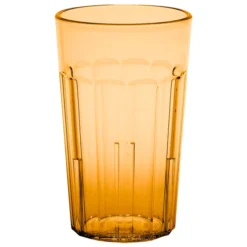 Cambro NT10153 Newport 10 Oz. Amber Customizable SAN Plastic Tumbler - 36/Case