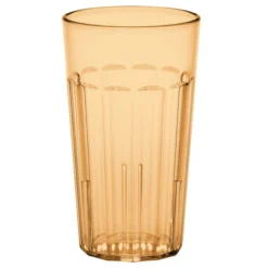 Cambro NT12153 Newport 12.6 Oz. Amber Customizable SAN Plastic Tumbler - 36/Case