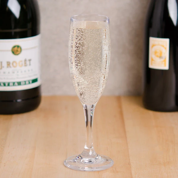 GET Enterprises GET SW-1401-1-SAN-CL 6 Oz. Customizable SAN Plastic Champagne Flute 1 GET Enterprises GET SW-1401-1-SAN-CL 6 Oz. Customizable SAN Plastic Champagne Flute