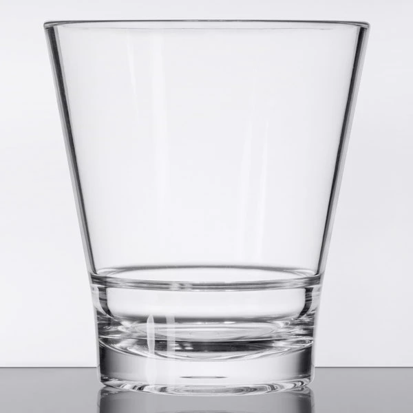 GET Enterprises GET S-11-CL Revo 12 Oz. Customizable SAN Plastic Stackable Double Rocks / Old Fashioned Glass - 24/Case 2 GET Enterprises GET S-11-CL Revo 12 Oz. Customizable SAN Plastic Stackable Double Rocks / Old Fashioned Glass - 24/Case - Image 2