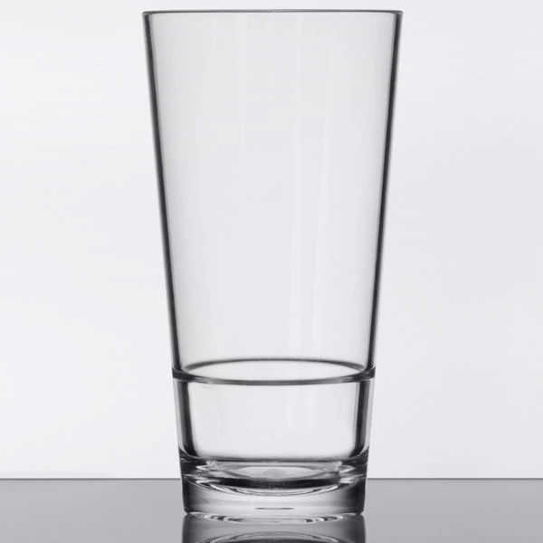 GET Enterprises GET S-18-CL Revo 20 Oz. Customizable SAN Plastic Stackable Mixing Glass - 24/Case 2 GET Enterprises GET S-18-CL Revo 20 Oz. Customizable SAN Plastic Stackable Mixing Glass - 24/Case - Image 2