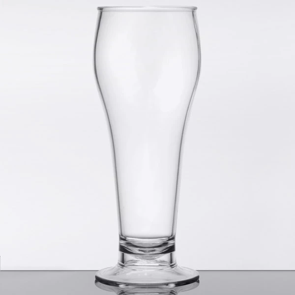 GET Enterprises GET SW-1417-1-SAN-CL 22 Oz. Customizable SAN Plastic Footed Pilsner Glass - 24/Case 2 GET Enterprises GET SW-1417-1-SAN-CL 22 Oz. Customizable SAN Plastic Footed Pilsner Glass - 24/Case - Image 2