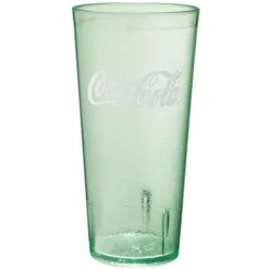 GET Enterprises GET 6624-JC 24 Oz. Jade Coca-Cola® SAN Plastic Pebbled Tumbler - 72/Case