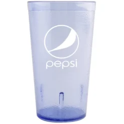 GET Enterprises GET 6612-BP 12 Oz. Blue Pepsi® SAN Plastic Pebbled Tumbler - 72/Case