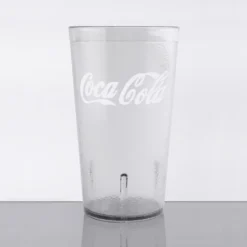 GET Enterprises GET 6612-CC 12 Oz. Clear Coca-Cola® SAN Plastic Pebbled Tumbler - 72/Case
