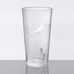GET Enterprises GET 6620-CP 20 Oz. Clear Pepsi® SAN Plastic Pebbled Tumbler - 72/Case