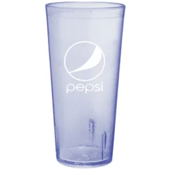GET Enterprises GET 6624-BP 24 Oz. Blue Pepsi® SAN Plastic Pebbled Tumbler - 72/Case