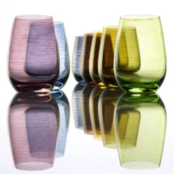 Stolzle S3527712T Twister 16.5 Oz. Lilac Stemless Wine Glass / Tumbler - 6/Pack 5 Stolzle S3527712T Twister 16.5 Oz. Lilac Stemless Wine Glass / Tumbler - 6/Pack -Vidivi shop 1785603