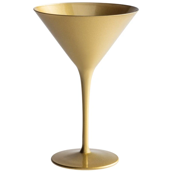 Stolzle 1400025T/2583 Glisten 8.5 Oz. Gold Martini Glass - 6/Case 2 Stolzle 1400025T/2583 Glisten 8.5 Oz. Gold Martini Glass - 6/Case - Image 2