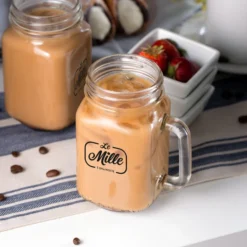 Acopa Rustic Charm 16 Oz. Drinking Jar / Mason Jar With Handle - 12/Case -Vidivi shop 1789487