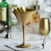 Stolzle 1400025T/2583 Glisten 8.5 Oz. Gold Martini Glass - 6/Case