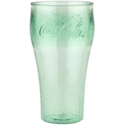 GET Enterprises GET 3324-JC Bell 24 Oz. Jade Coca-Cola® Polycarbonate Pebbled Soda Glass - 72/Case