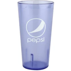 GET Enterprises GET 6632-BP 32 Oz. Blue Pepsi® SAN Plastic Tall Pebbled Tumbler - 72/Case