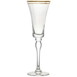 10 Strawberry Street Kate 8 Oz. Gold Rimmed Champagne Flute - 4/Pack