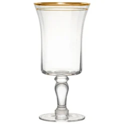 10 Strawberry Street Kate 14 Oz. Gold Rimmed Water Goblet - 4/Pack