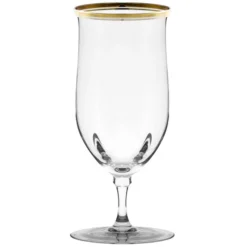 10 Strawberry Street Windsor 16 Oz. Gold Band Water Goblet - 4/Pack