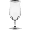 10 Strawberry Street Windsor 16 Oz. Silver Band Water Goblet - 4/Pack