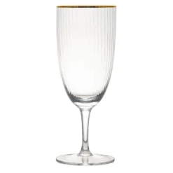 10 Strawberry Street Markle 16 Oz. Gold Rimmed Water Goblet - 4/Pack