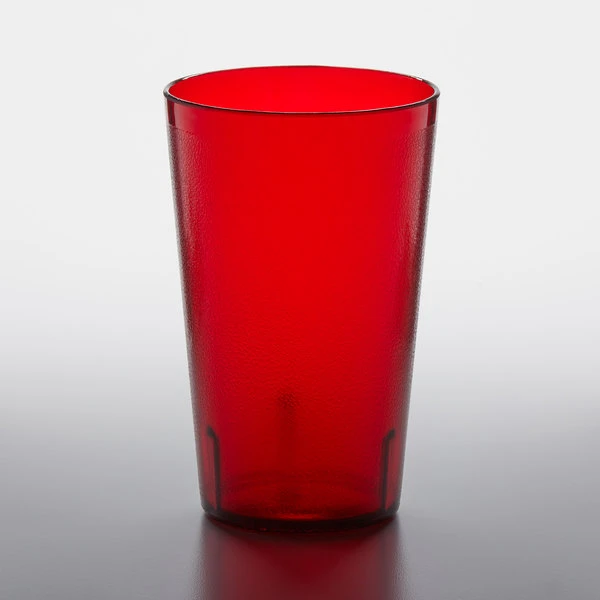 GET Enterprises GET 5032-1-R 32 Oz. Red Customizable SAN Plastic Pebbled Tumbler - 48/Case 2 GET Enterprises GET 5032-1-R 32 Oz. Red Customizable SAN Plastic Pebbled Tumbler - 48/Case - Image 2