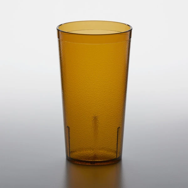 GET Enterprises GET 6616-1-A 16 Oz. Amber Customizable SAN Plastic Pebbled Tumbler - 72/Case 2 GET Enterprises GET 6616-1-A 16 Oz. Amber Customizable SAN Plastic Pebbled Tumbler - 72/Case - Image 2
