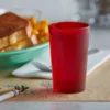 GET Enterprises GET 6605-1-R 5 Oz. Red Customizable SAN Plastic Pebbled Tumbler - 72/Case