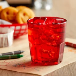 GET Enterprises GET 9909-1-R Bahama 9 Oz. Red Customizable SAN Plastic Tumbler - 72/Case
