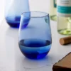 Libbey 231L 15.25 Oz. Tidal Blue Stemless White Wine Glass - 12/Case