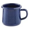 Tablecraft 10154 Enamelware 6 Oz. Blue Rolled Rim Mug With Speckles