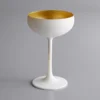Stolzle 2730008T/2486 Glisten 8 Oz. Matte White/Gold Coupe Glass - 6/Case