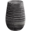 Stolzle S3525312T Twister 16.5 Oz. Black/Silver Stemless Wine Glass / Tumbler - 24/Case