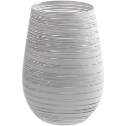 Stolzle S3525712T Twister 16.5 Oz. White/Silver Stemless Wine Glass / Tumbler - 24/Case