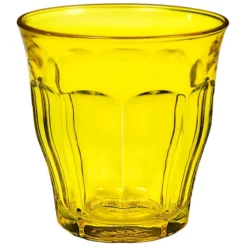 Duralex 1027SR06SA Picardie 8.75 Oz. Yellow Stackable Glass Tumbler - 48/Case