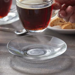 Duralex 4007AF06 Gigogne 5 1/4" Stackable Glass Saucer - 6/Pack
