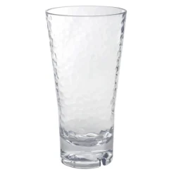 Front Of The House AHB003CLT23 Drinkwise 18 Oz. Hammered Tritan Plastic Highball Glass - 12/Pack