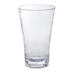 Front Of The House AHB007CLT23 Drinkwise 16 Oz. Hammered Tritan Plastic Highball Glass - 12/Pack