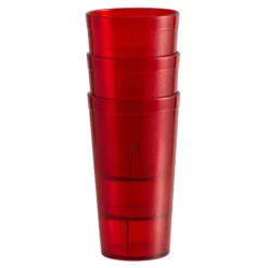 Carlisle 521610 Stackable 16 Oz. Ruby SAN Plastic Tumbler - 6/Pack -Vidivi shop 2009804