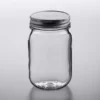 Elite Global Solutions DW3252PC-CL 16 Oz. Plastic Drinking Jar / Mason Jar - 24/Case